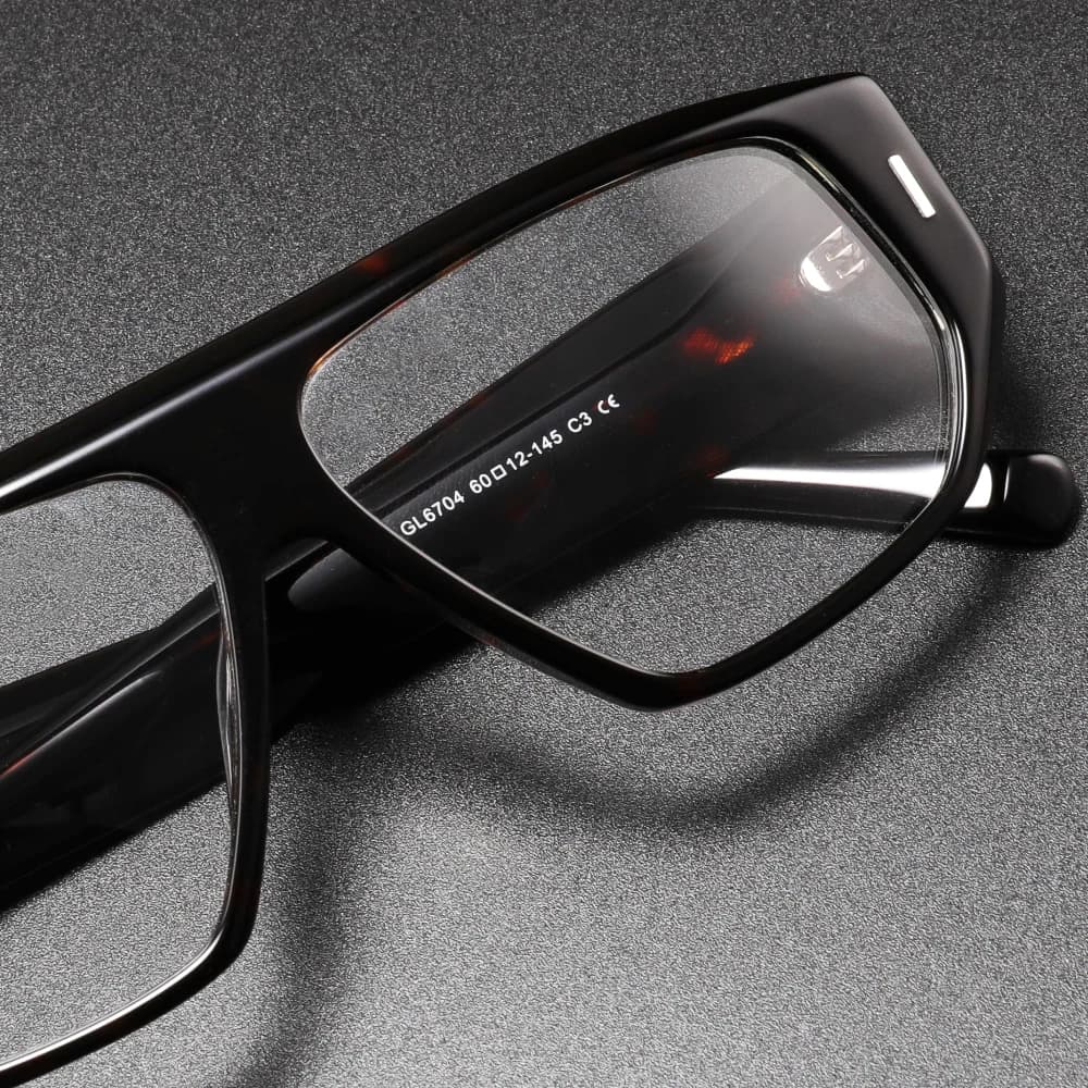 Marque de luxe concepteur épais acétate cadre surdimensionné pour hommes femmes à la mode optique-lu