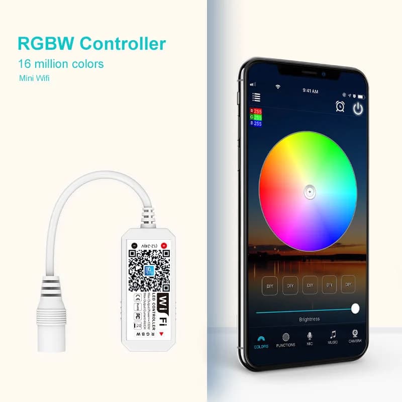 Contrôleur Wifi RGBW RGB, application magique pour maison, fonctionne avec Amazon Alexa Google Home 