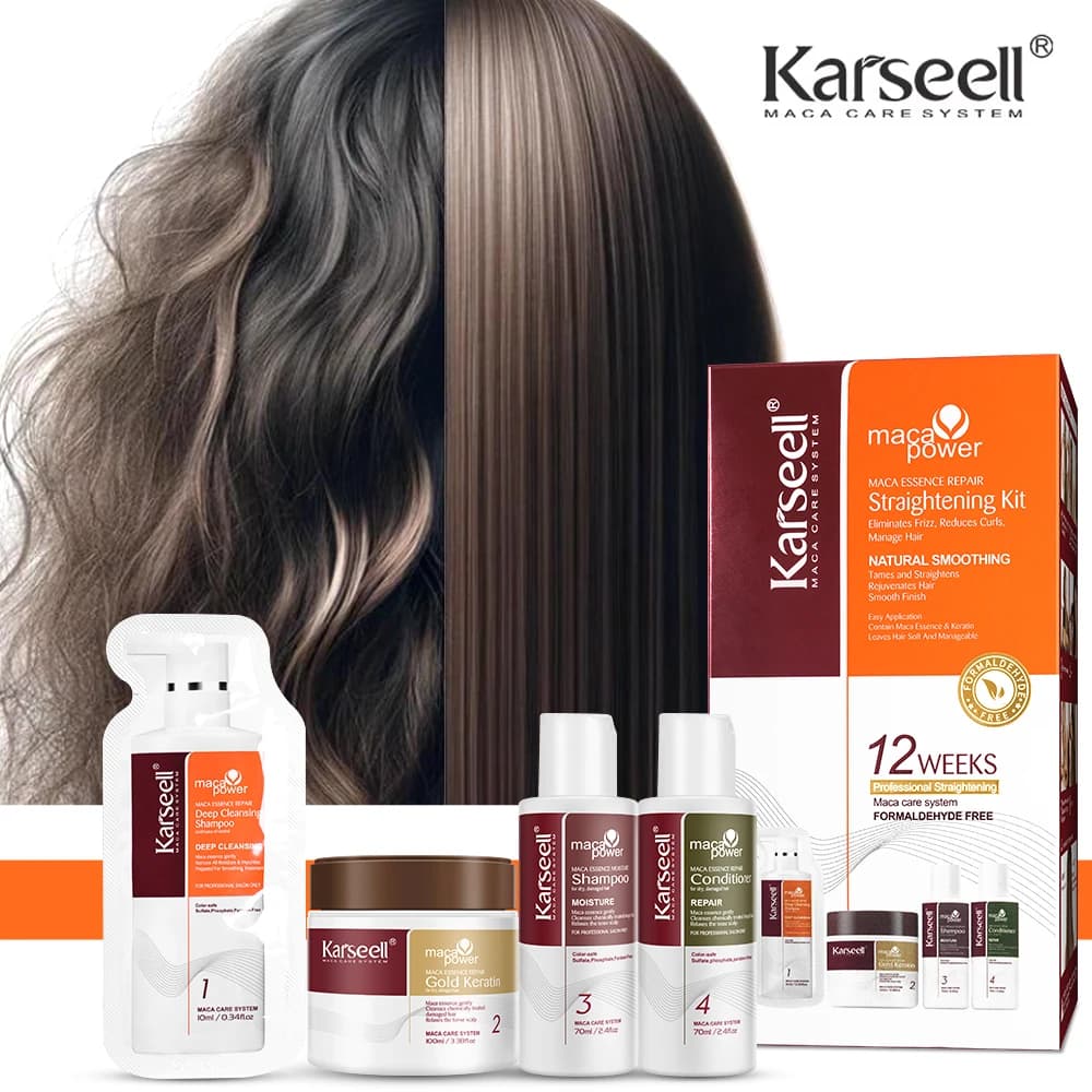 Karseell – masque capillaire à la kératine dorée, réparation rapide, Kit de lissage des cheveux endo