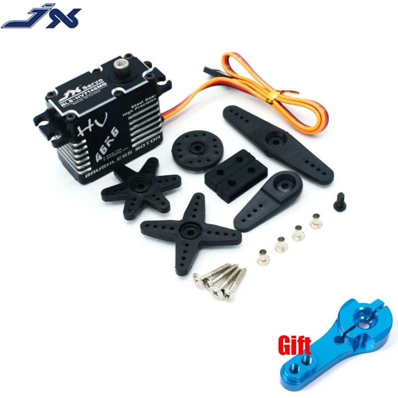 JX BLS-HV7146MG 48KG servo Standard sans brosse 7.4V 0.1sec engrenage en acier alun étanche pour mod