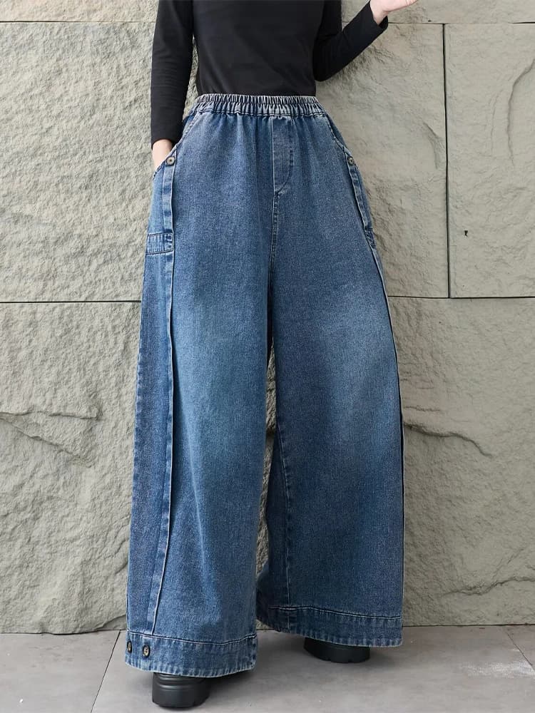 Amax LuluE 2026 printemps mode classique Denim pantalon dames Vintage solide jean décontracté femmes