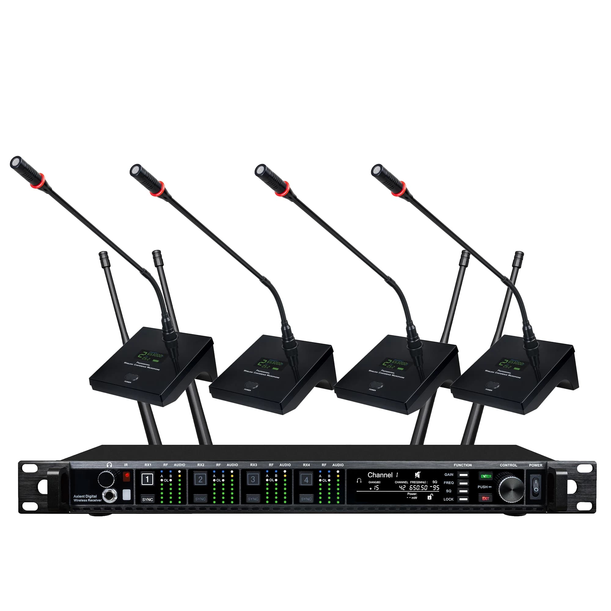 Leicozic 4 canaux KSM11 KSM8 Microphone sans fil système Radio professionnel col de cygne micro casq