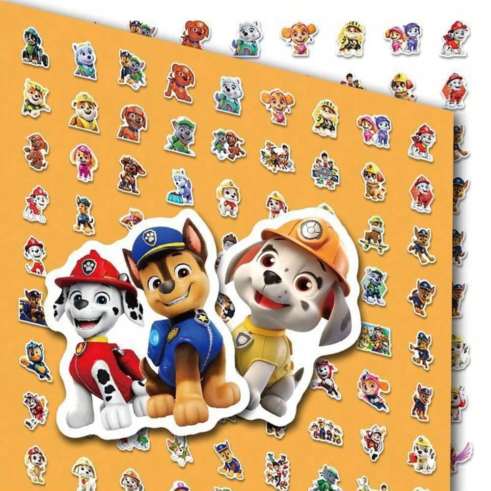 Autocollants de patrouille de patte, 80 pièces, autocollants de dessin animé en PVC, jouets de décor