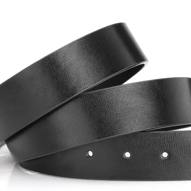 Nouveaux hommes ceintures en cuir PU ceintures Double face hommes mode sans boucle ceintures de haut