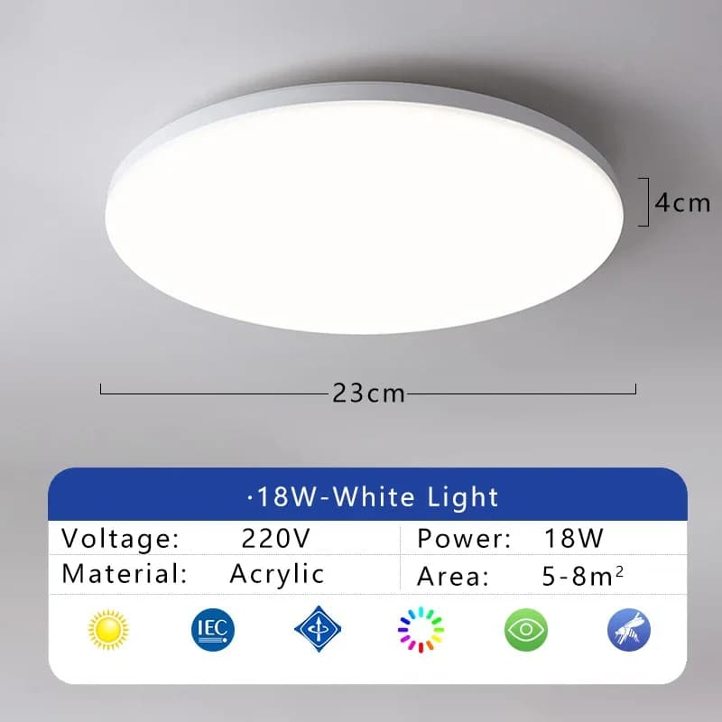 Salle de bain LED étanche plafonnier Simple circulaire trois preuves lumière salon chambre couloir p