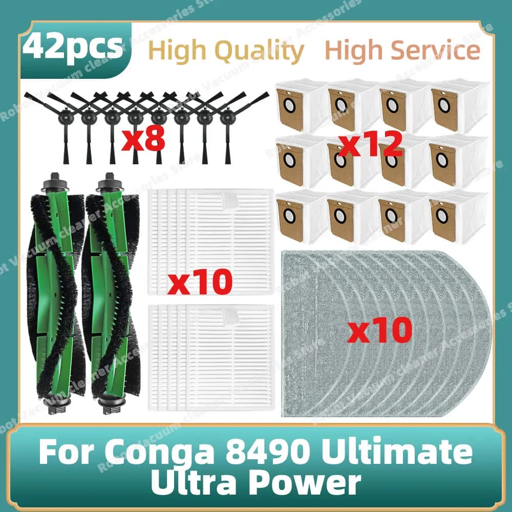 Pièces de sac de vadrouille à brosse, accessoires compatibles pour Cecotseats Conga 8490, UlOscar Ul