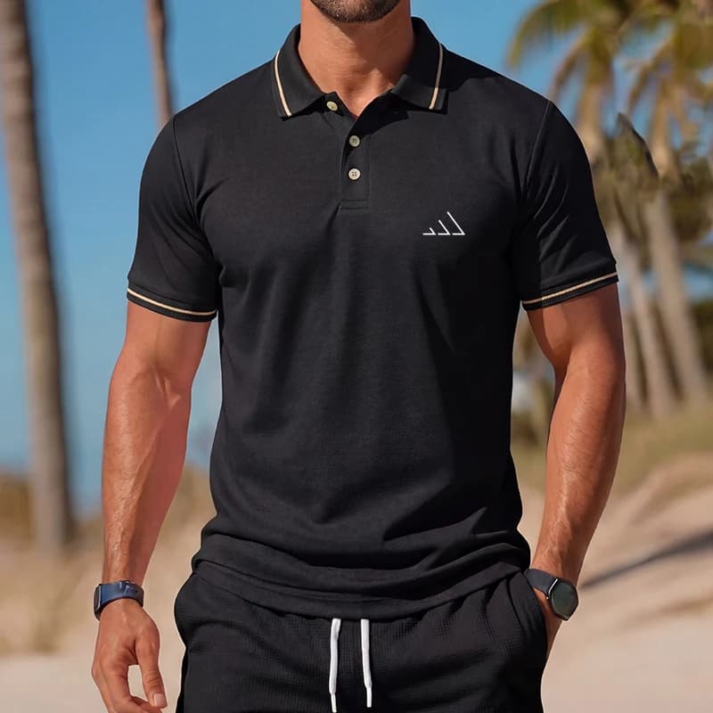Polo décontracté pour homme, streetwear d'été, manches courtes, hauts décontractés pour affaires, vê