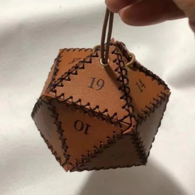 Nouveau D20 sac à dés dés polygonaux boîtes de rangement en cuir cordon renforcé pour le travail quo