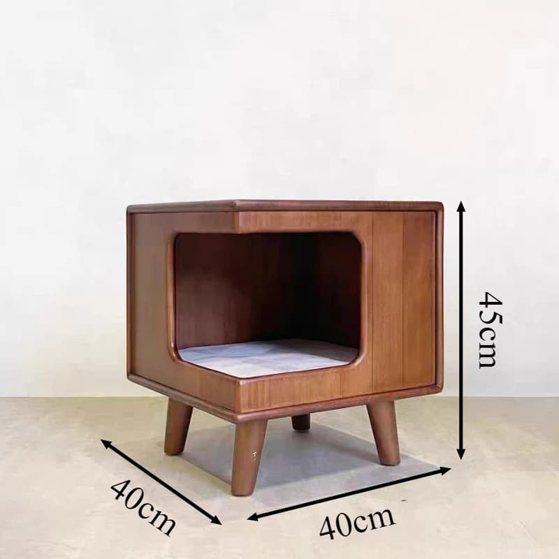 Meubles de maison pour chat en bois massif, lit pour chat, décoration de Table et accessoires pour a