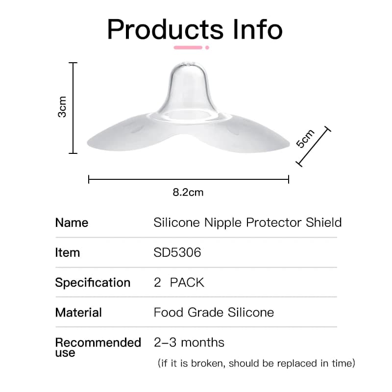 Bouclier d'allaitement Anti-morsure pour mère, 2 paquets, bouclier d'alimentation en Silicone papill