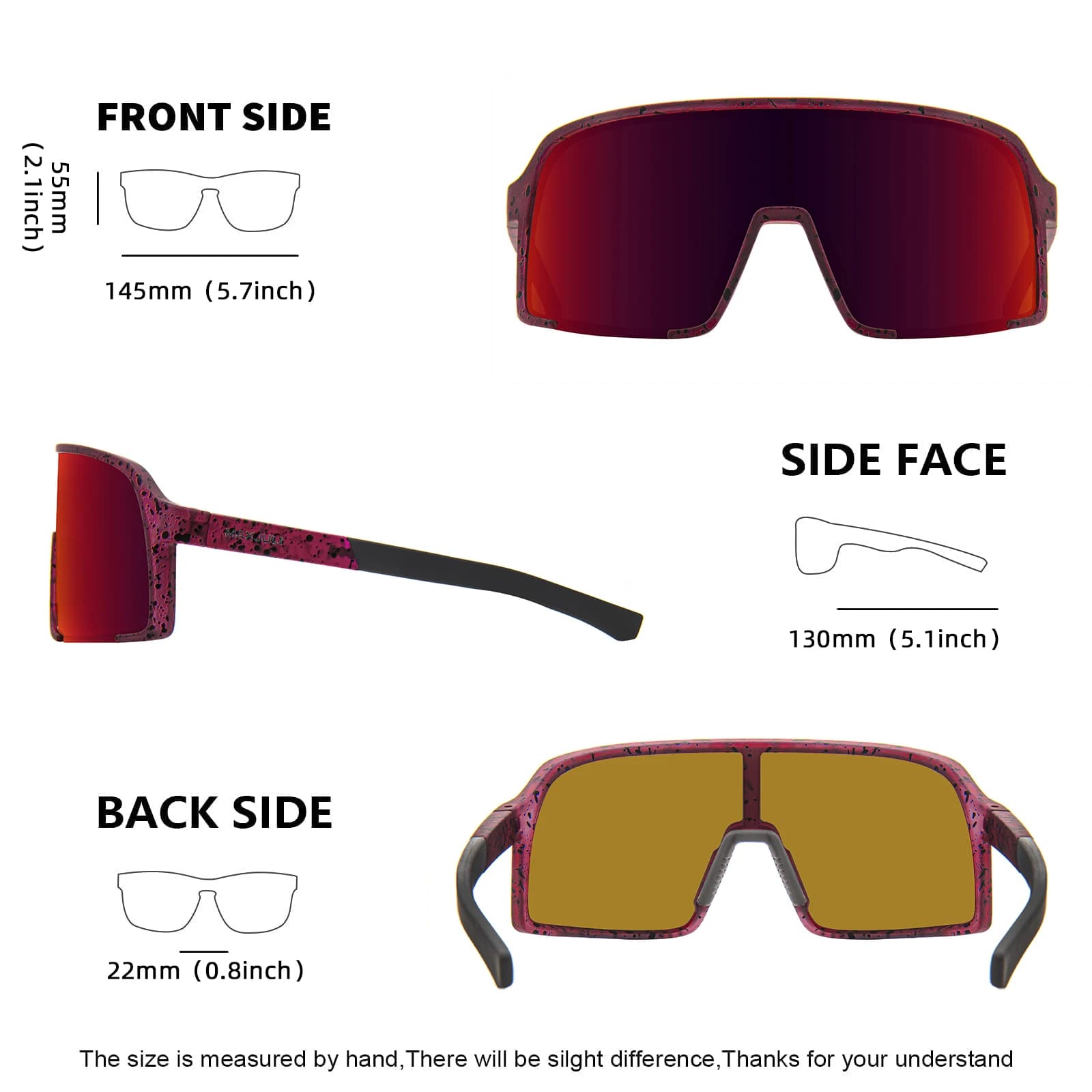 JULI lunettes de soleil polarisées pour hommes femmes, coupe-vent Sports de plein air cyclisme cours