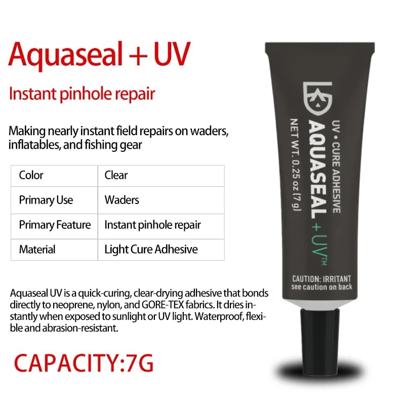 Aquaseal FD NEO UV – mastic de réparation étanche, formule Flexible et Durable pour cuissardes, comb