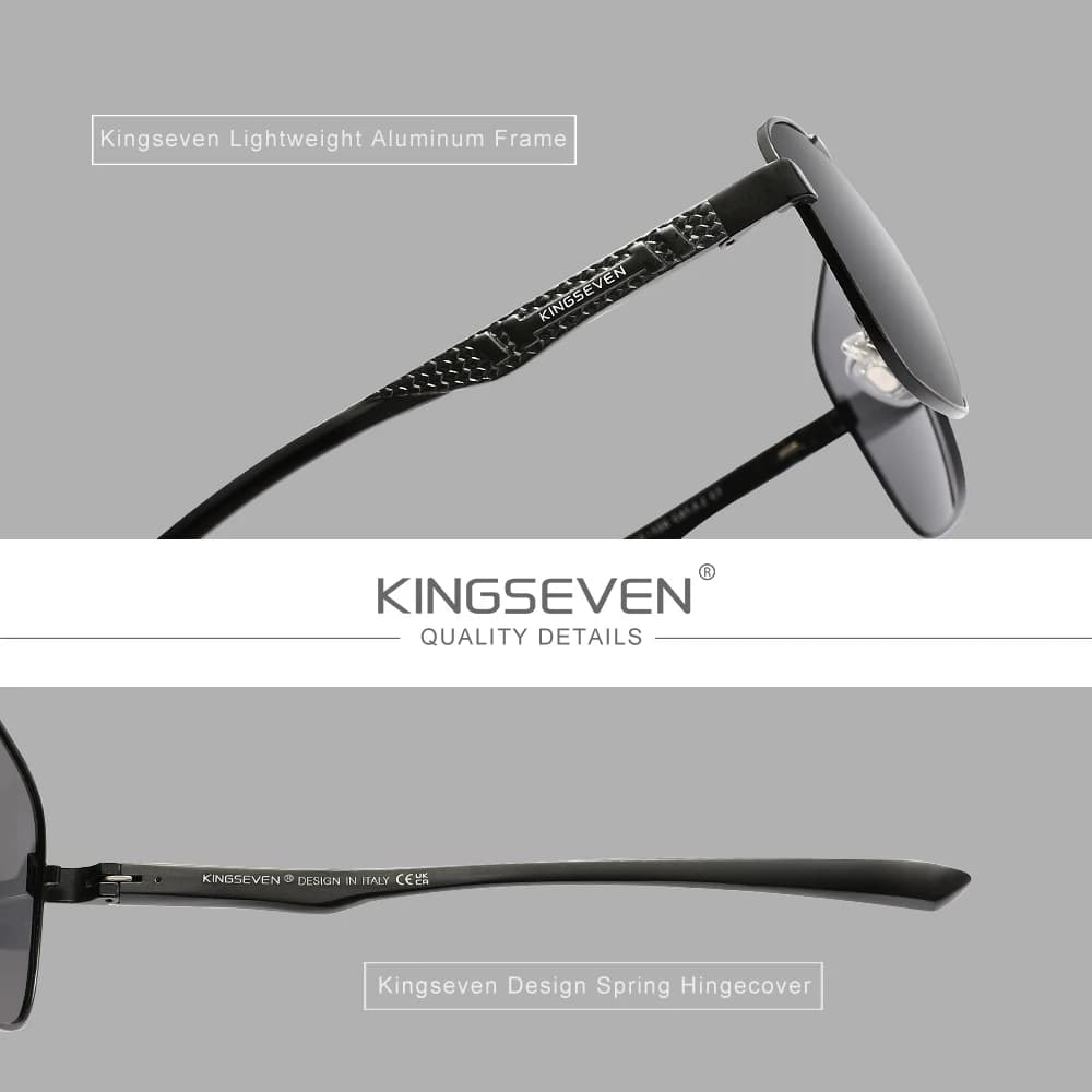 KINGSEVEN – lunettes de soleil classiques pour hommes et femmes, polarisées UV400, rétro, à la mode,