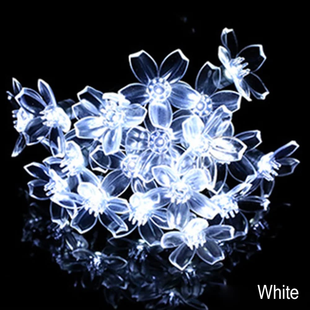 Guirlande lumineuse féerique à piles, 1 pièce, 10/20/30/40 LED, lumières en fleurs de cerisier pour 