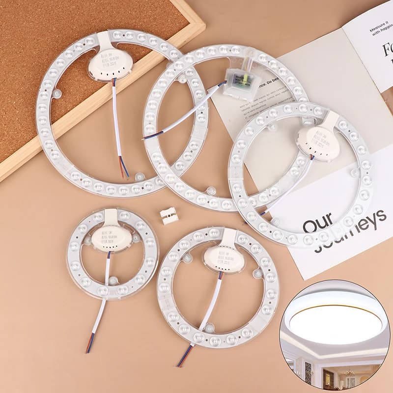 Panneau Circulaire Rond LED de 12W 18W 24W 36W, Luminaire de Plafond, Panneau de Lampe de Remplaceme