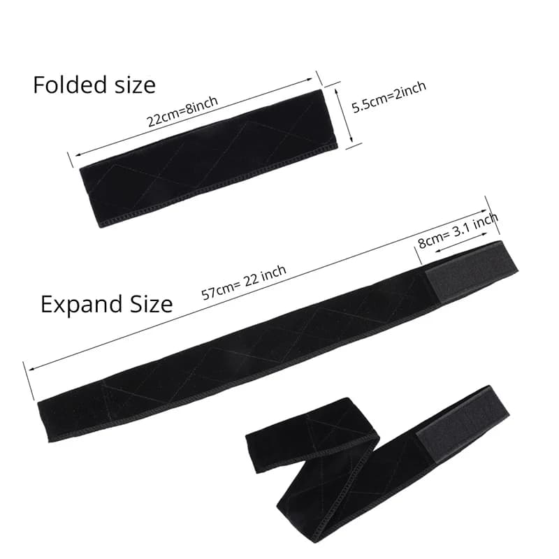 5.5cm de largeur anti-dérapant perruque Grip bandeau doux velours bandeau pour perruque Fastern régl