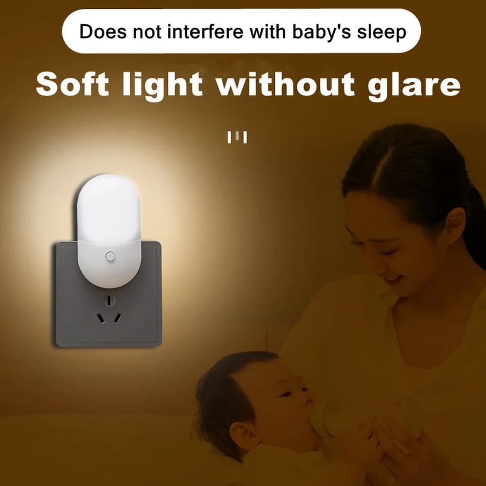Lampe de chevet veilleuse EU US Plug LED veilleuse AC220V chambre lampe cadeau pour enfants mignon l