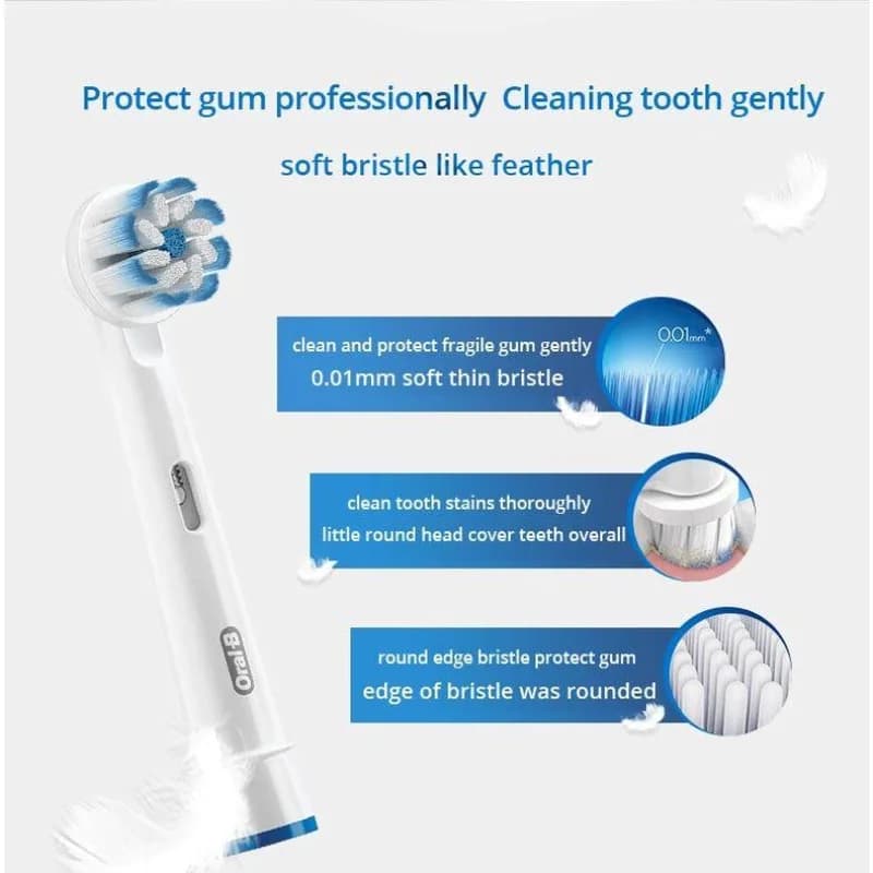 Oral B EB60 Sensi – têtes de brosse à dents électrique ultra-fines, poils souples et superfins, nett