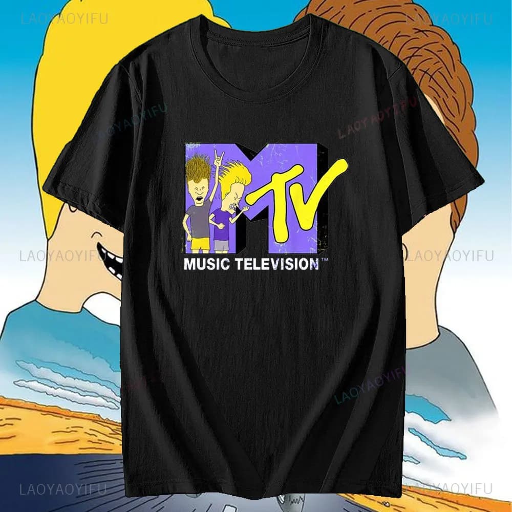 Beavis Butthead-T-shirt à manches courtes en coton pour hommes et femmes, T-shirt drôle, Cool, Haute