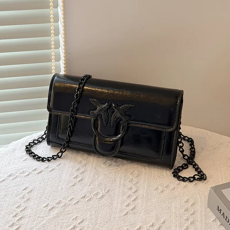 Sac carré mini rétro 2026 avec chaîne premium, convertible en bandoulière ou sac à main, style chic 