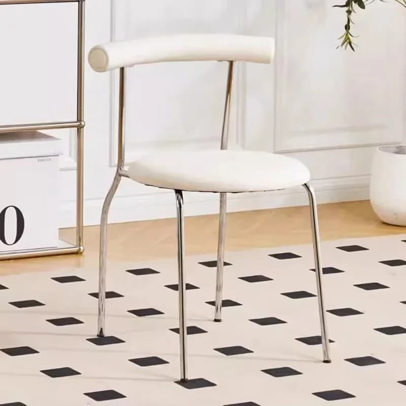 ChimEuropean-Chaises de salle à manger nordiques en métal blanc, mobilier moderne de luxe pour la ma