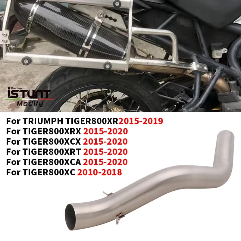 Sans lacet pour TRIUMPH Tiger 800 XR XRX XRT XC XCA XCX systèmes d'échappement de moto modifié 51mm 