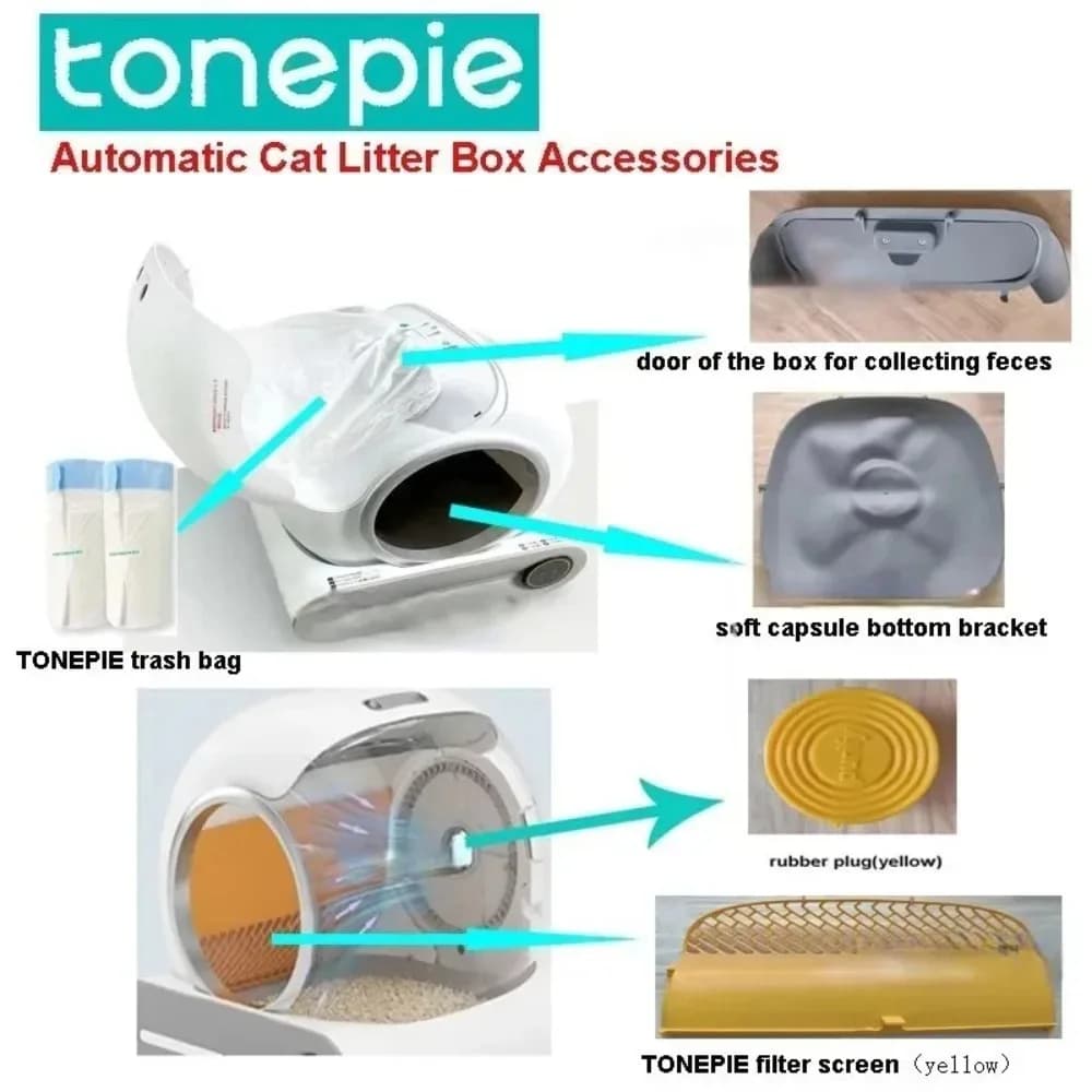 Tonepie – tapis de litière en Silicone pour chat, bouchon en caoutchouc, collecte fermée, dédié, boî