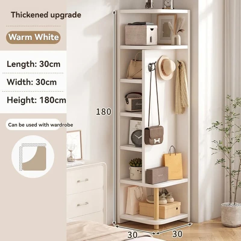 Armoire de rangement d'angle pour usage domestique, foyer simple, porte-manteau, vitrine murale d'an