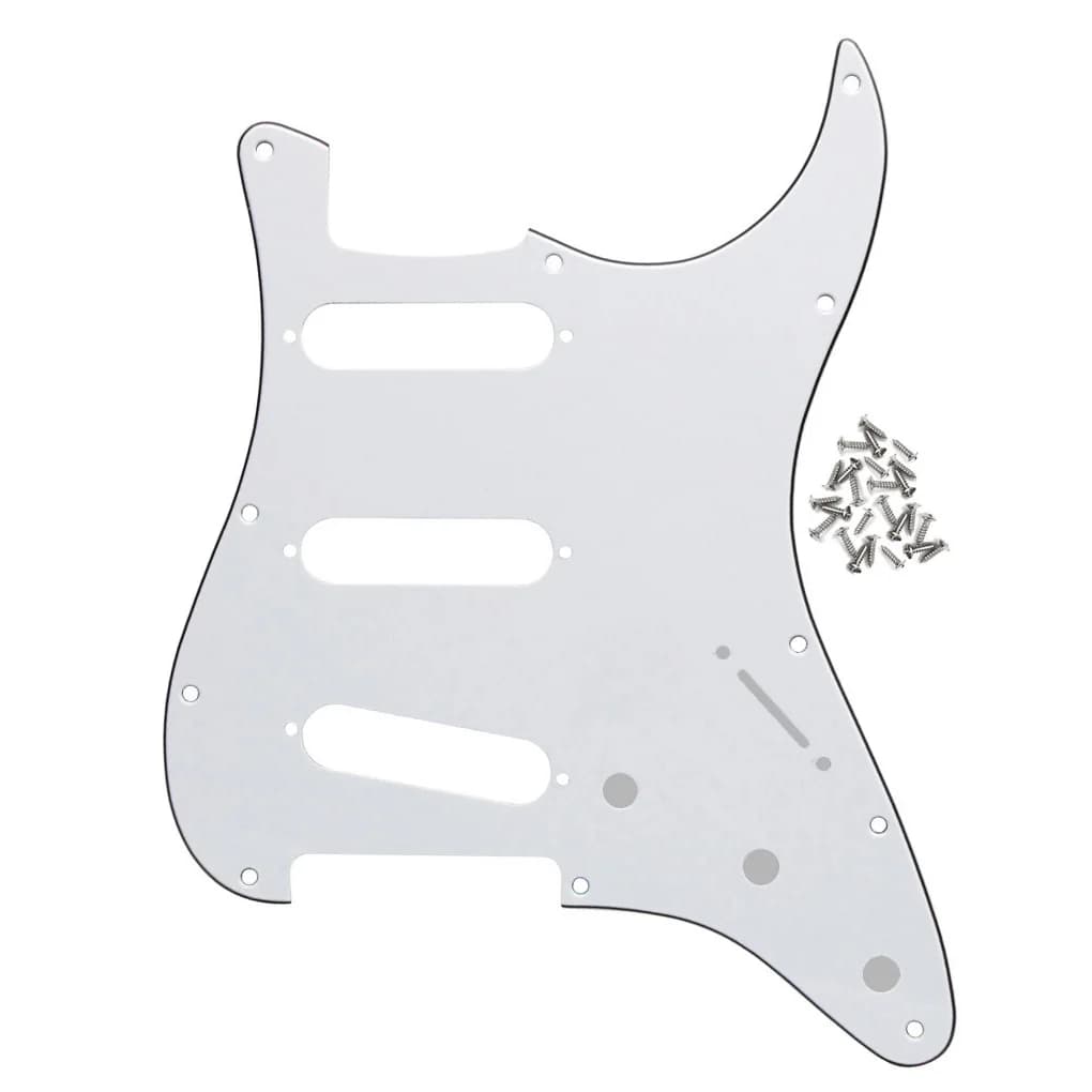 FLEOR ST SSS Electric JE514-Plaque de protection contre les rayures et vis pour 11 trous, 4 couleurs