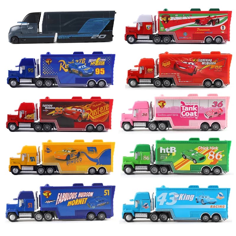 Voitures Disney Pixar 2 3 jouet Mack Lightning McQueen camion métal Jackson Storm poussin Hicks cruz