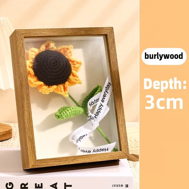 Cadres photo en bois 3D profondeur 3cm 5cm porte-échantillon de fleurs séchées fait à la main bricol