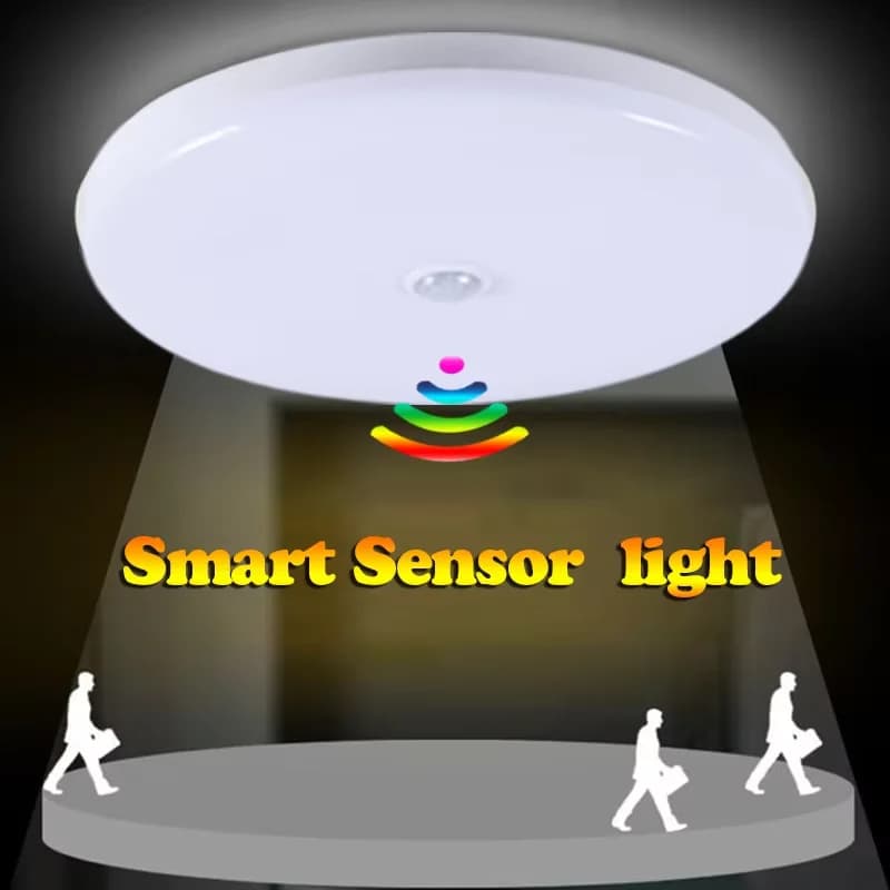 Plafonnier LED intelligent avec capteur de mouvement humain, luminaire décoratif de plafond, idéal p