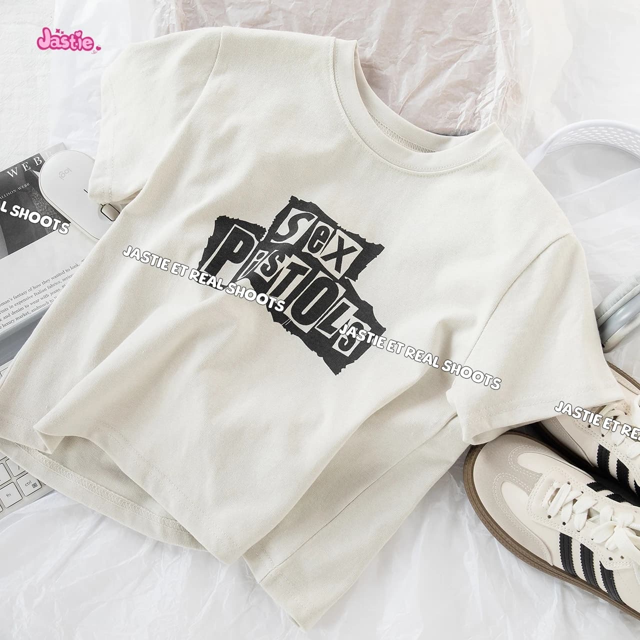 T-shirt manches courtes col rond femme, vintage, lettre graphique, court, décontracté, rétro, classi
