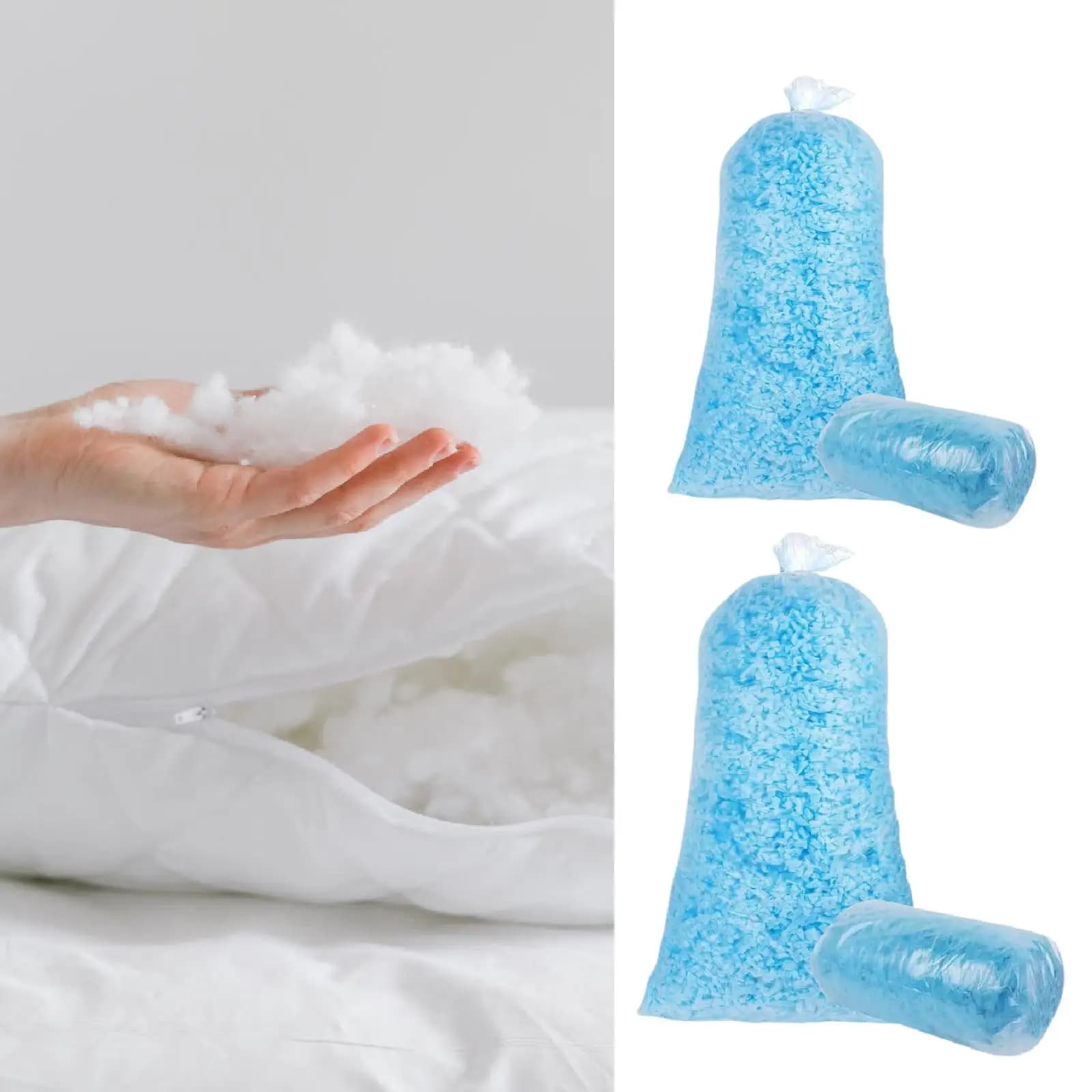 Recharge de mousse à mémoire de forme râpée, fournitures de remplacement pour literie, remplissage d