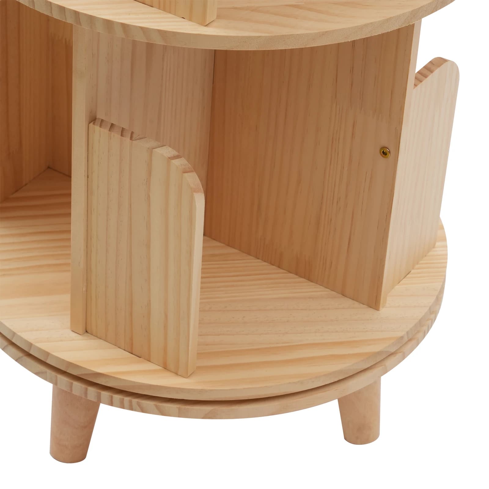 Étagère de Rangement Autoportante à 5 Niveaux, Bibliothèque Rotative à 360 °, T1