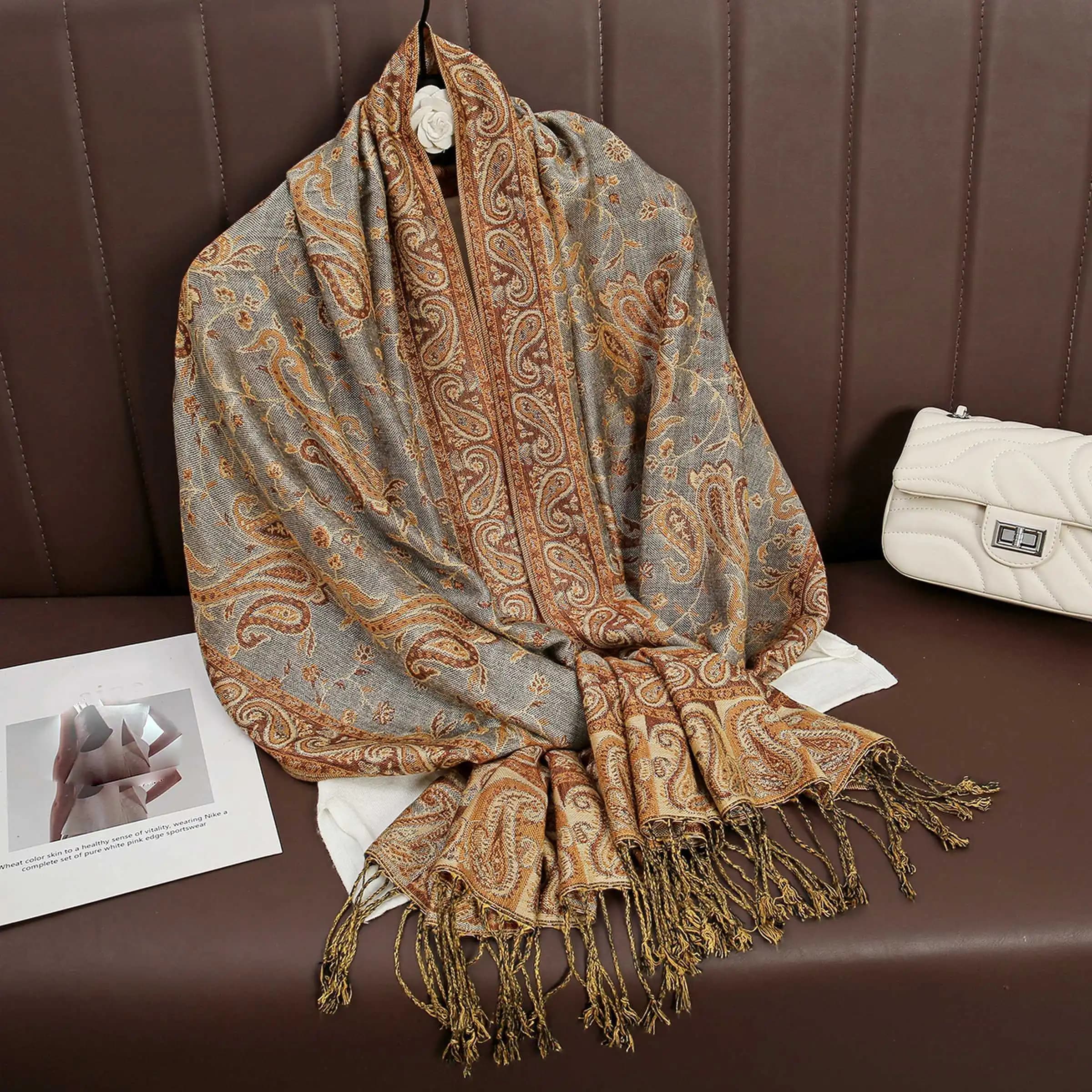 Marque de luxe automne cachemire Pashmina châle dame Wrap chaud hiver foulards Design imprimé femme 