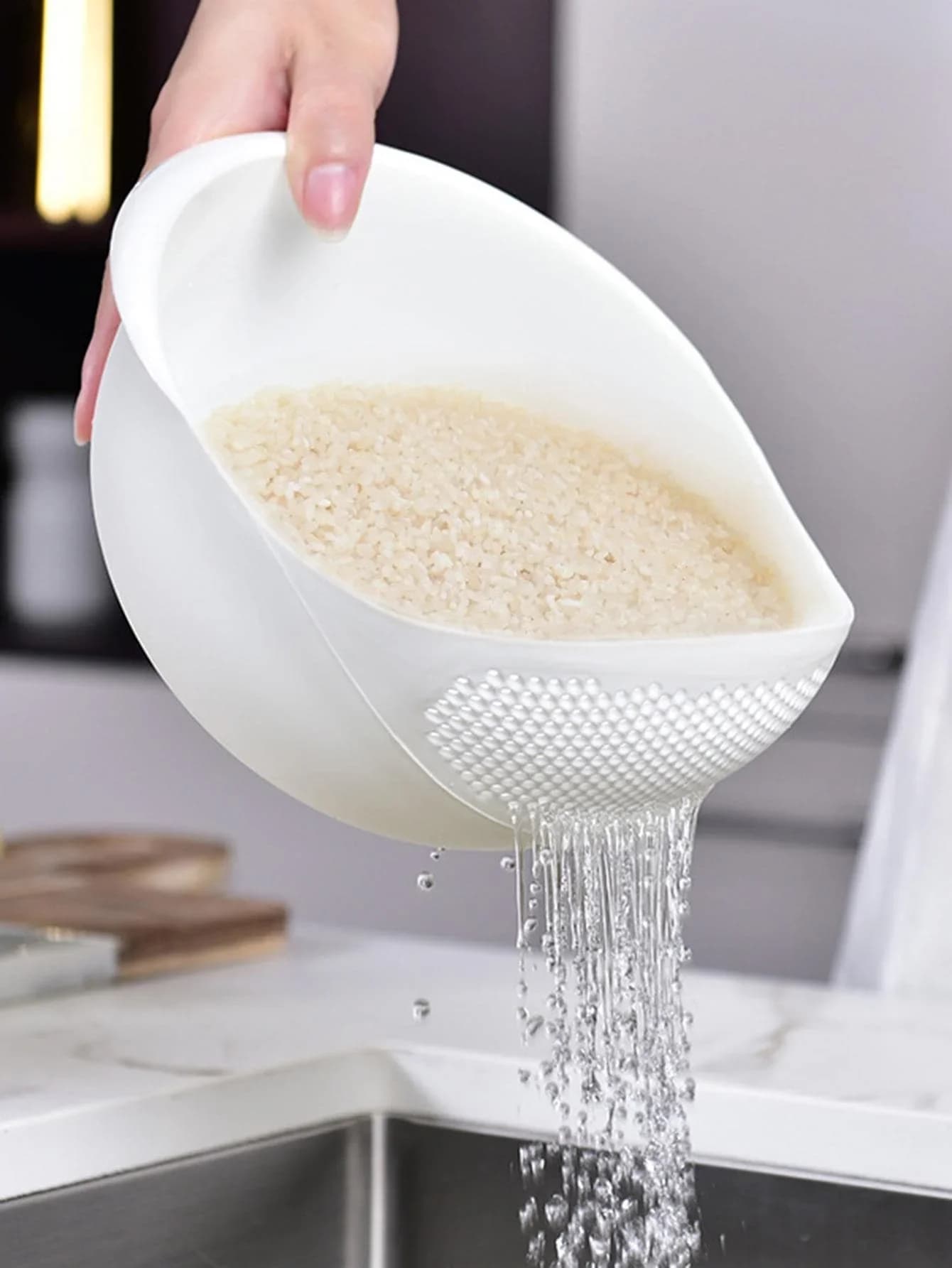 Passoire en Silicone, bol à riz, panier de vidange, bol à fruits, panier de vidange de lavage avec p