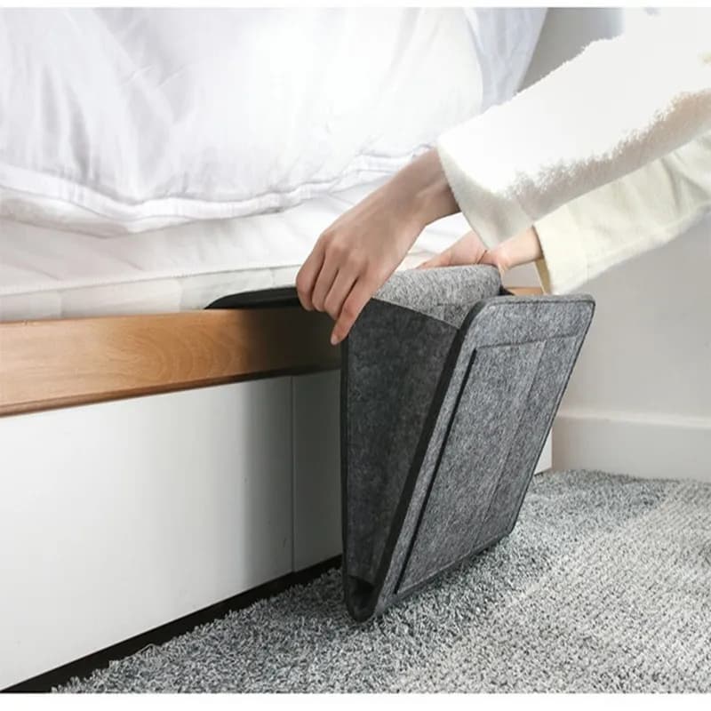 Sac de rangement suspendu en feutre, dortoir, lit, canapé, chambre à coucher, tapis, contenu de maga