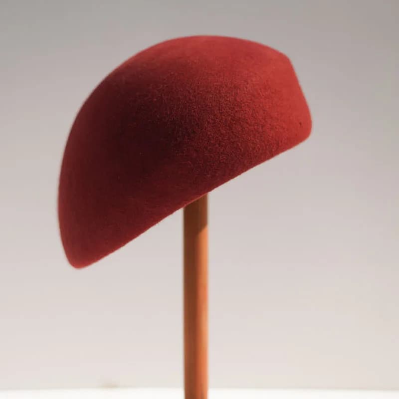 Béret en feutre de laine de style français pour femmes, chapeaux d'hiver formels, pilulier, Derby, c