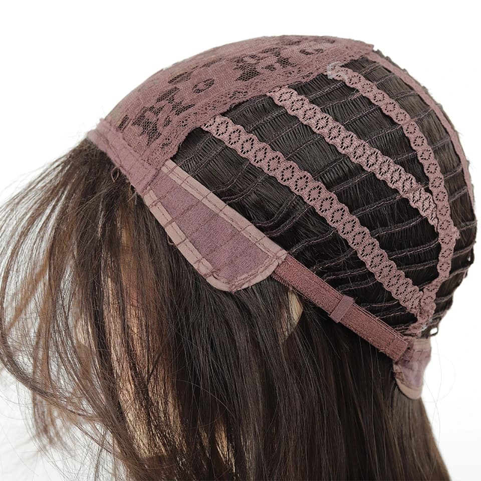 Perruque synthétique longue et lisse pour femme, cheveux naturels de haut niveau, à la mode, résista