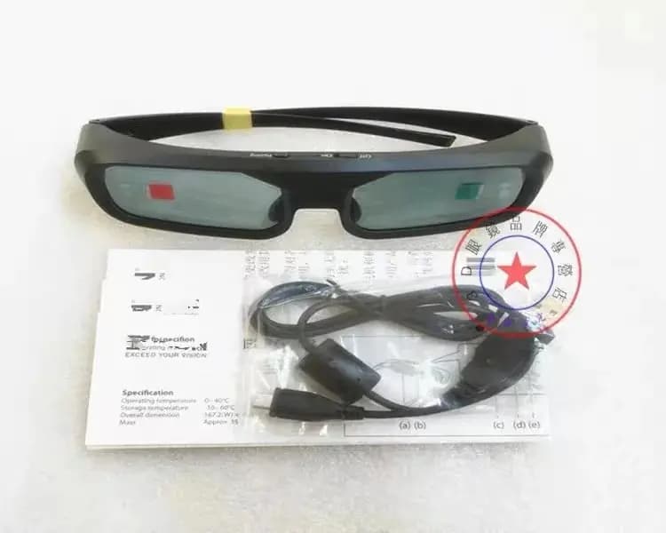ELPGS03-Lunettes 3D Passives pour EPSON 3D 4K, Système de Projection de Projecteur Domestique Rechar
