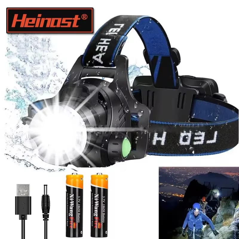 Lampe de sauna LED étanche, lampe frontale de pêche, lampe n'aime, lumière de camping super lumineus