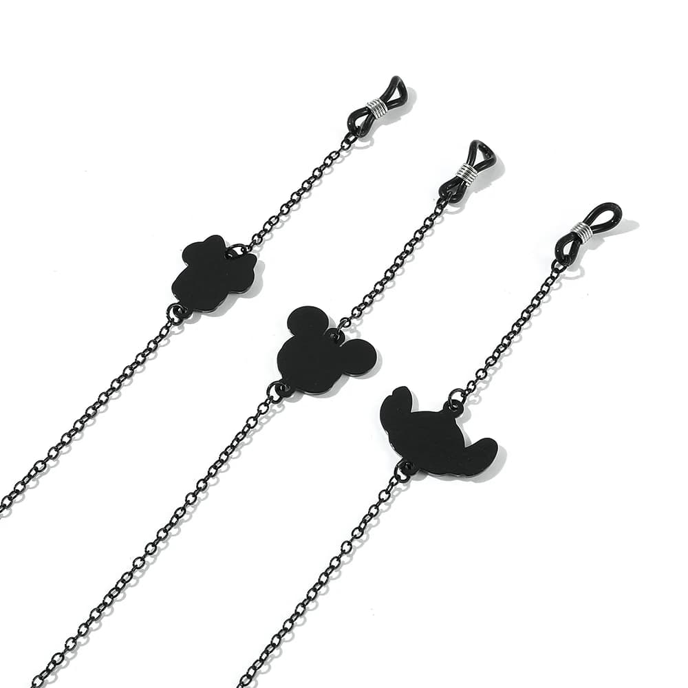 Lunettes de soleil chaînes de masquage pour femmes Minnie Mickey Mouse point chaînes de lunettes lan
