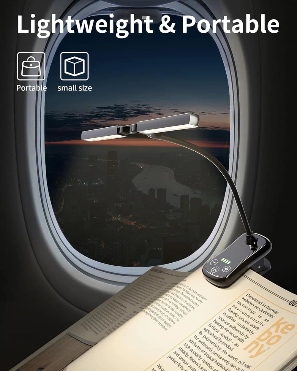 Lampe de livre, lampe de lecture à commande tactile à 14 LED avec 3 couleurs et 8 luminosité, lampe 