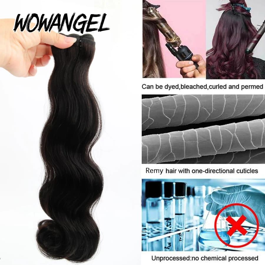 Wow Angel 28 30 pouces vague de corps paquets de cheveux humains 1/3/4 pièces 10A brésilien Remy Ext