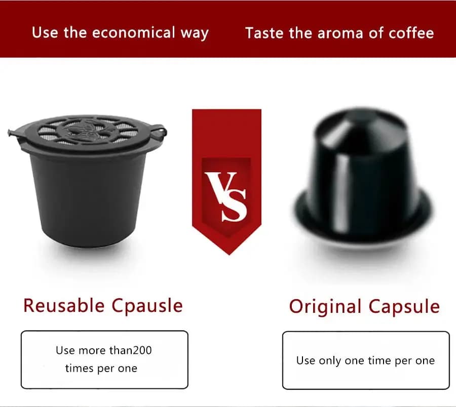 Capsule de café réutilisable pour Machine Nespresso, avec filtre en acier inoxydable, recharge de ic