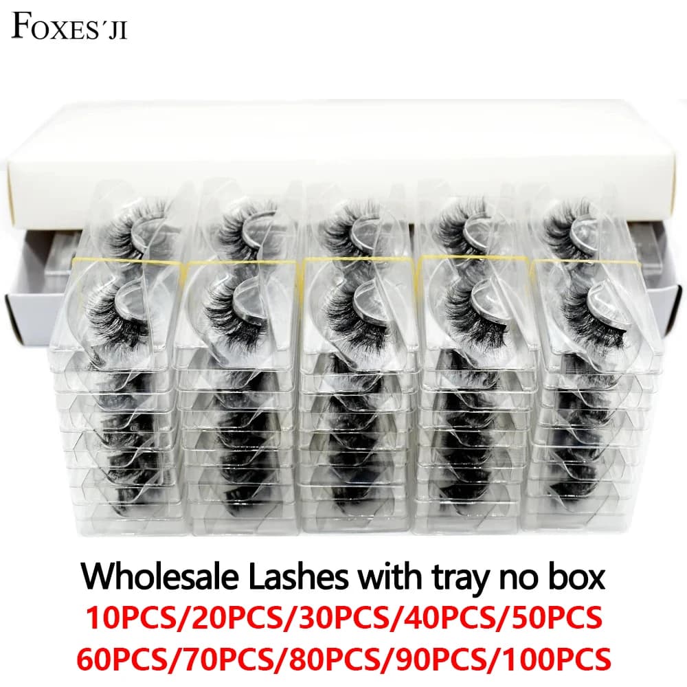 FOXESJI-Faux-cils en Vison Doux et Naturels, Vente en Gros, pour les Affaires