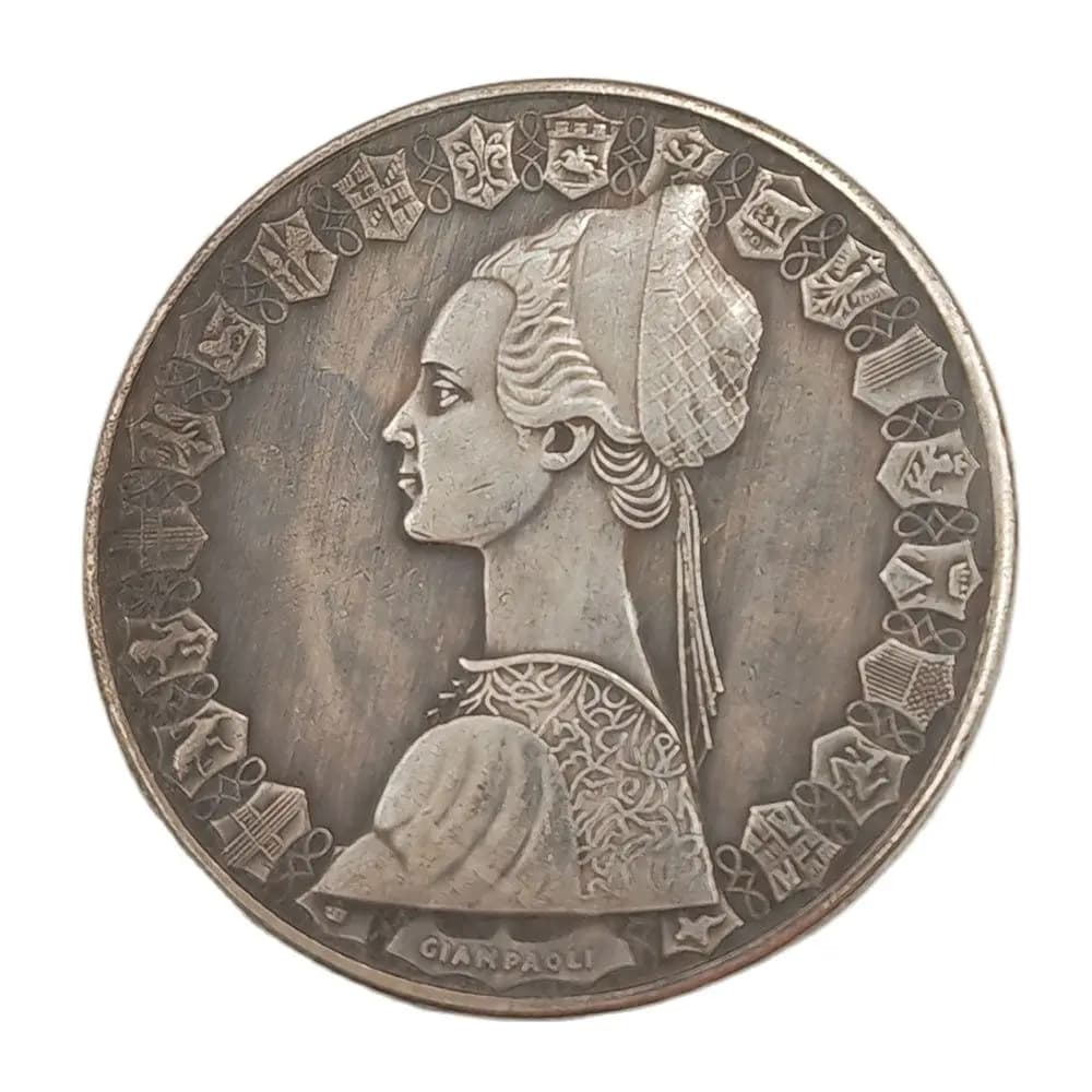 Pièce de Monnaie Commémorative Italie 500, Collection Artisanale, Souvenir Femme, Mer et Bateau, Piè