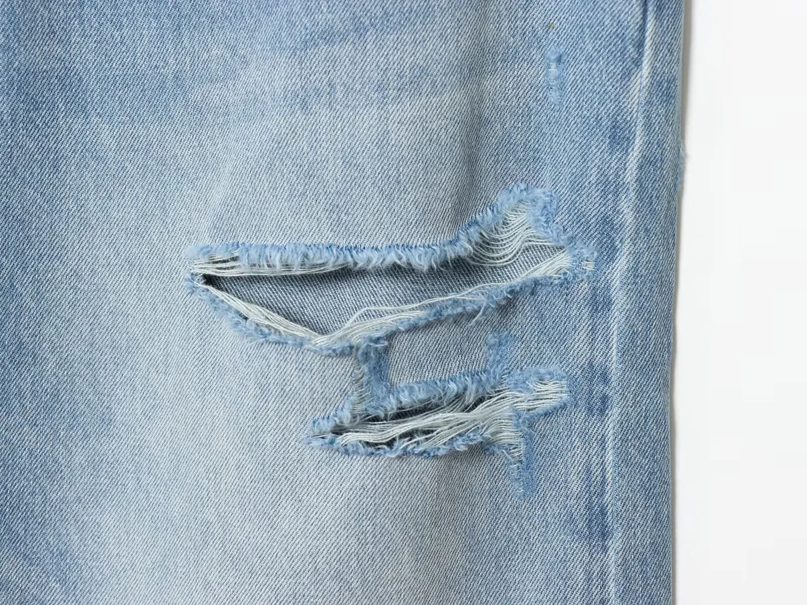 ETJ 2025 femmes nouvelle mode de rue taille pliable taille moyenne jean déchiré délavé version ample