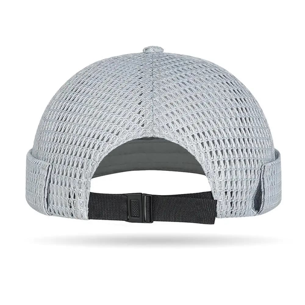 Nouveau maille respirant sans bords melon peau chapeau été Ultra-léger réglable Docker bonnets chape